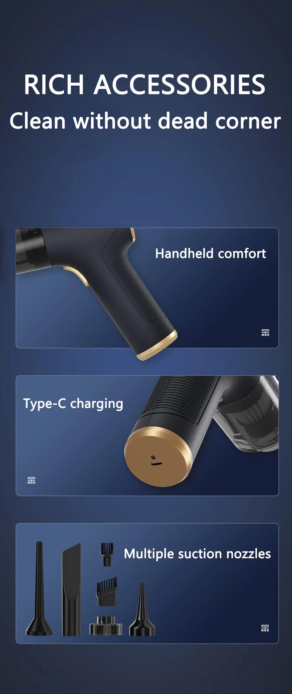 Powerful Wireless Car Vacuum Cleaner Mini