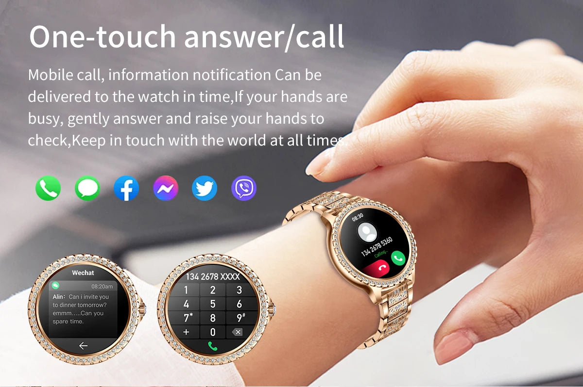 Gold Women Smart Watch