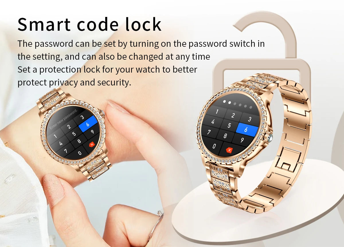 Gold Women Smart Watch